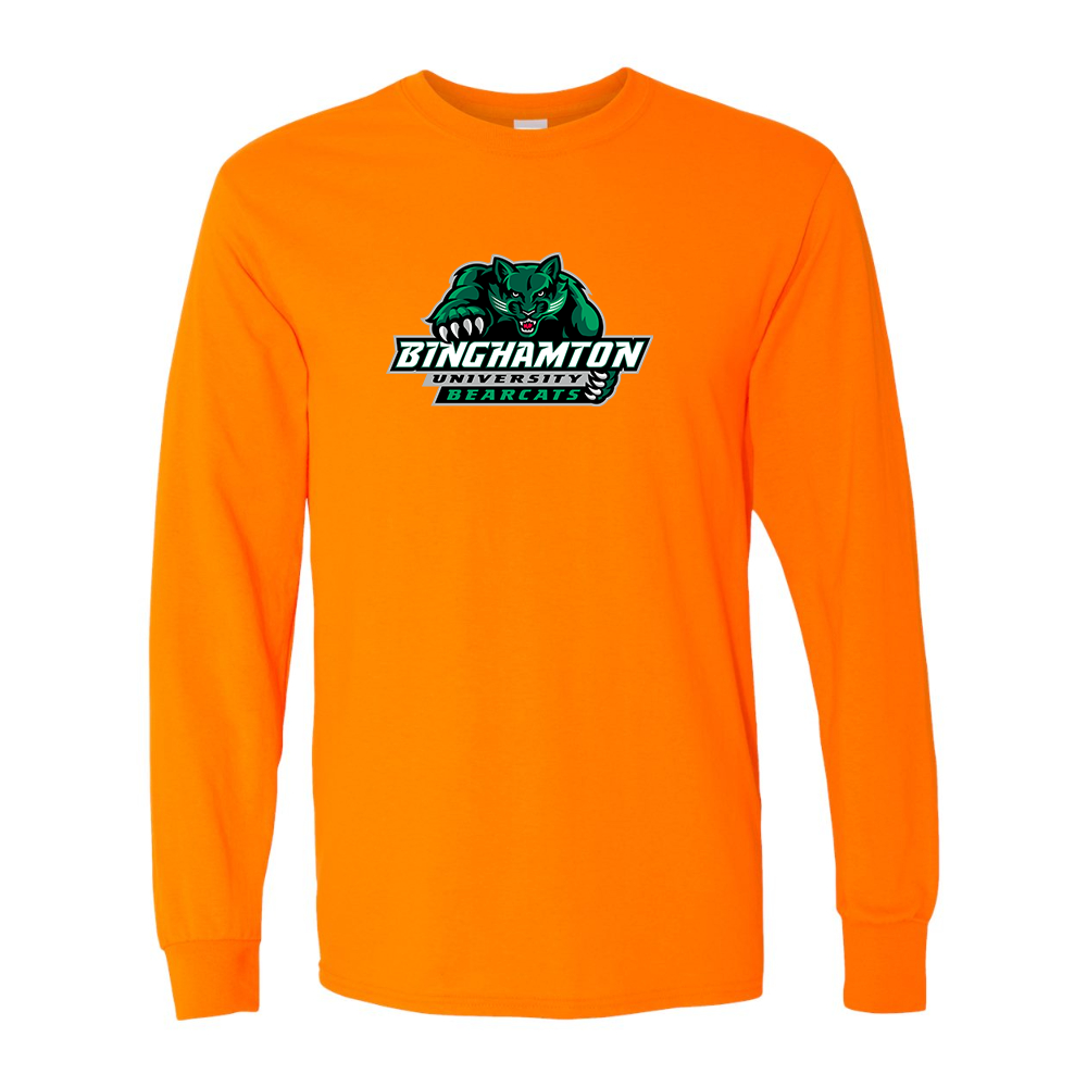 Men's Binghamton Bearcats Gildan Heavy Cotton Long Sleeve T-Shirt