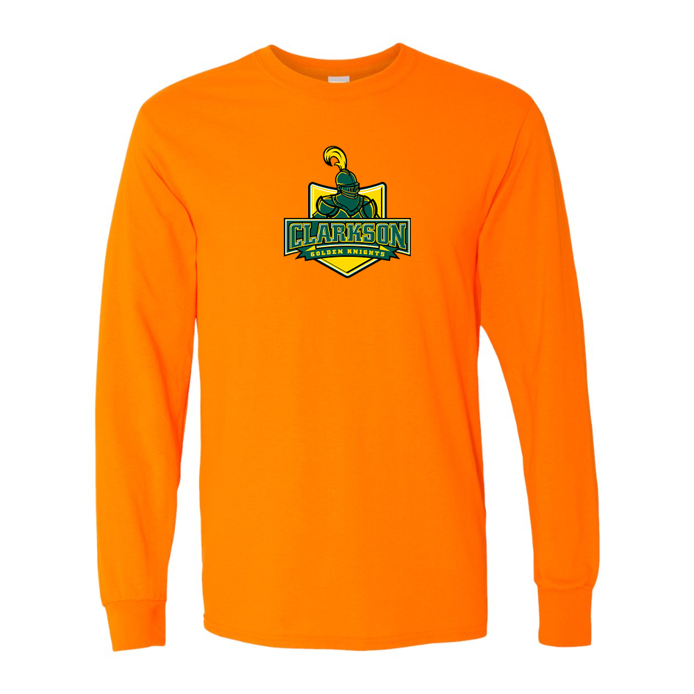 Men's Clarkson Golden Knights Gildan Heavy Cotton Long Sleeve T-Shirt