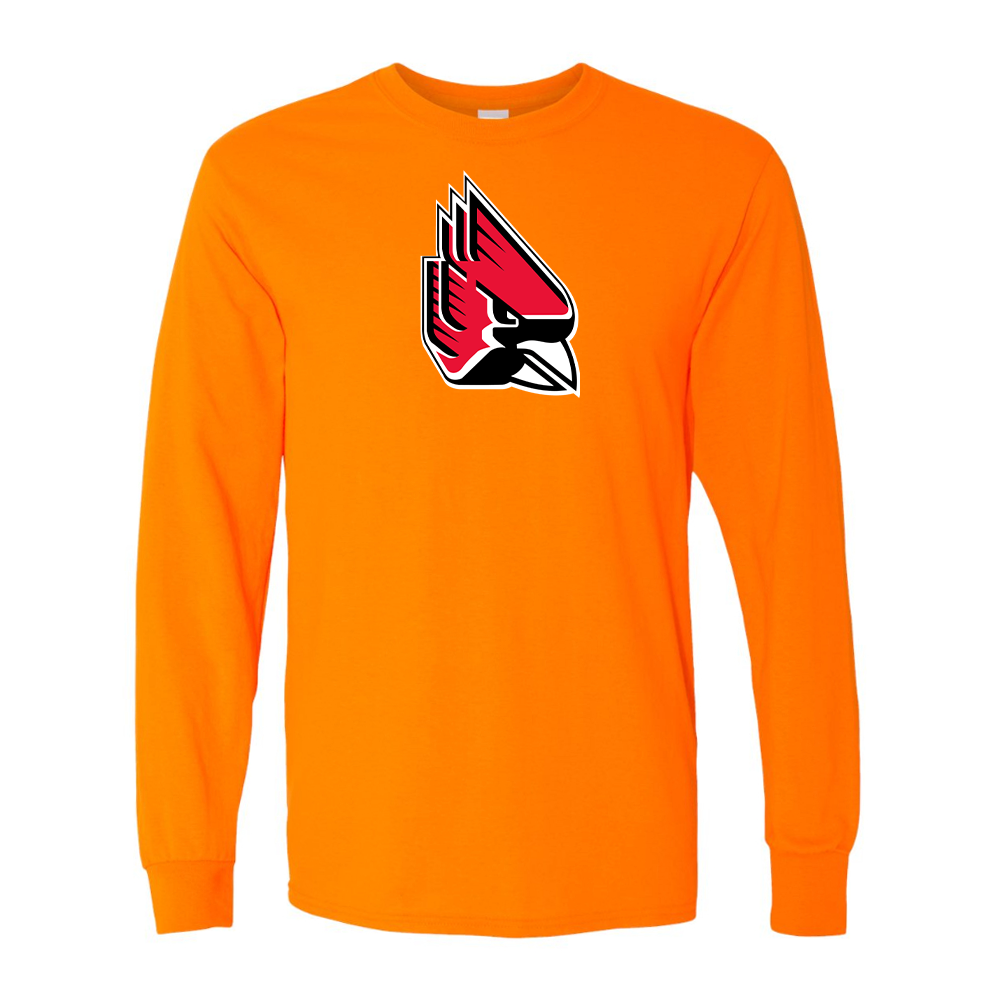 Men's Ball State Cardinals Gildan Heavy Cotton Long Sleeve T-Shirt
