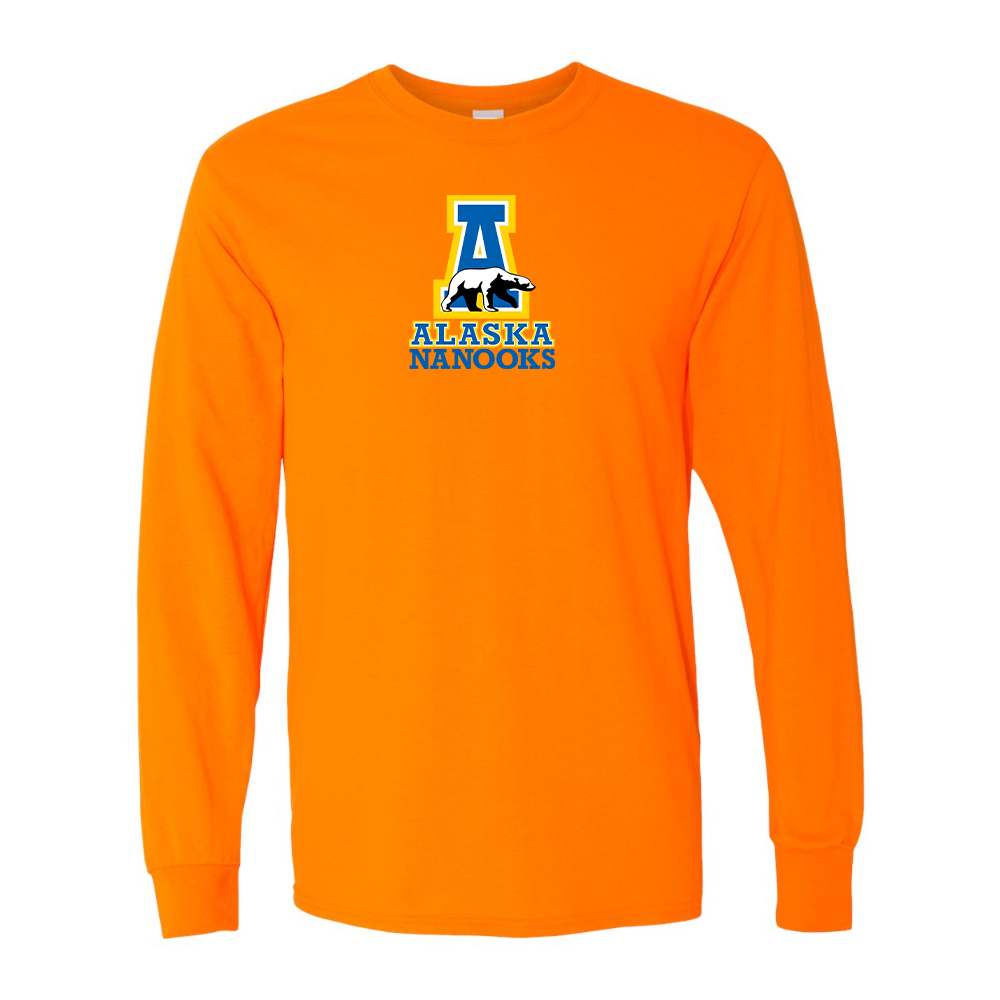 Men's Alaska Nanooks Gildan Heavy Cotton Long Sleeve T-Shirt