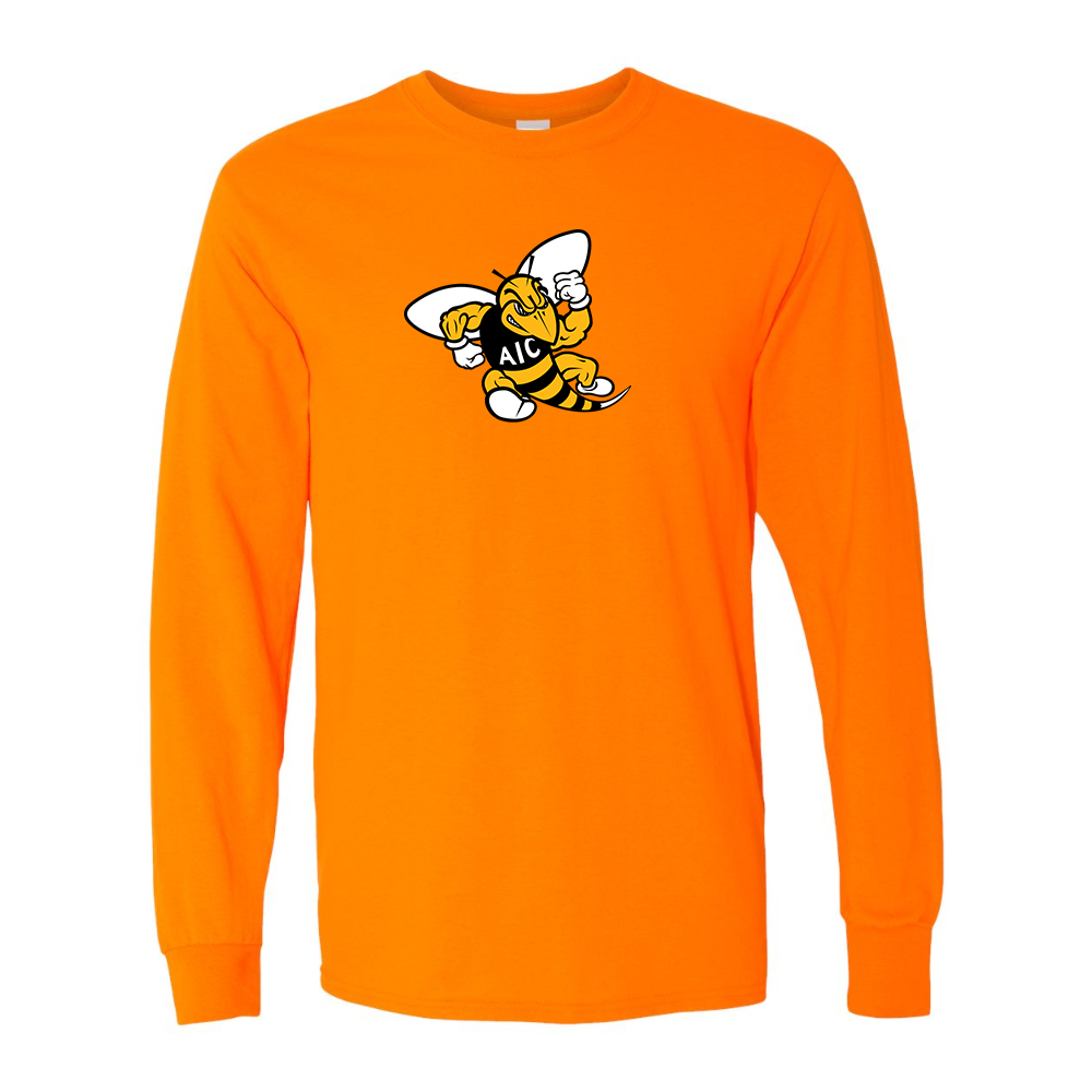 Men's AIC Yellow Jackets Gildan Heavy Cotton Long Sleeve T-Shirt