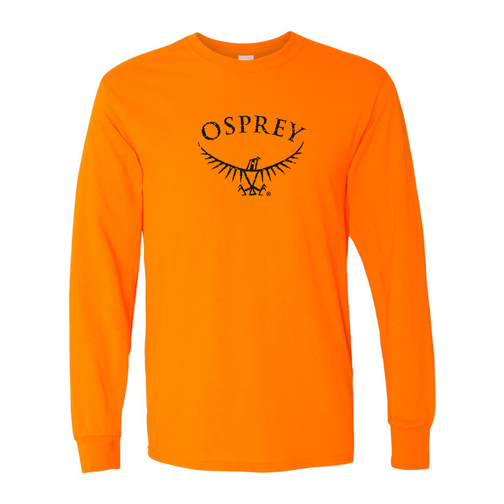 Men's Osprey Black Gildan Heavy Cotton Long Sleeve T-Shirt
