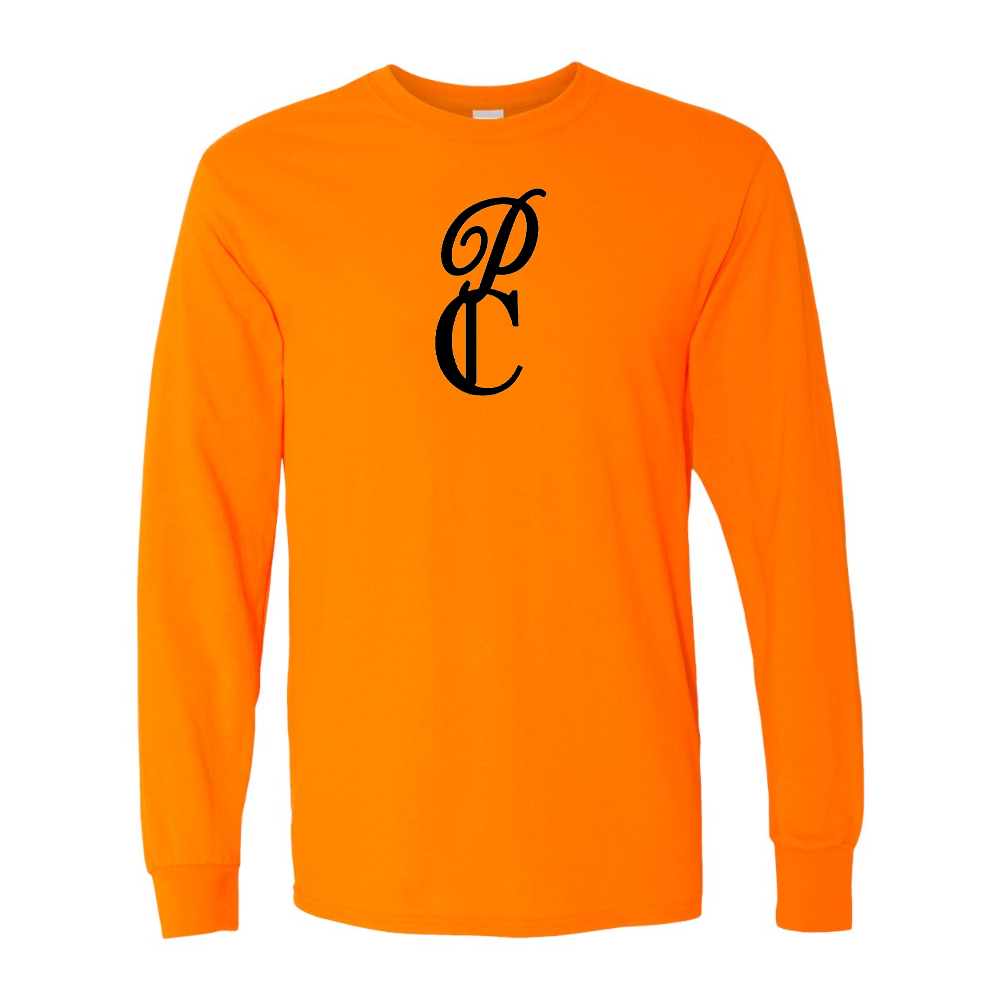 Men's P & C Black Gildan Heavy Cotton Long Sleeve T-Shirt