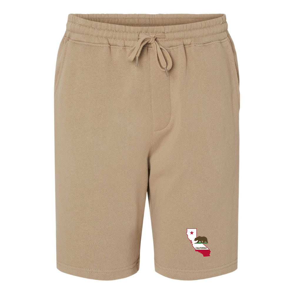 Men's California Bear Map Independent Trading Co Midweight Fleece Short