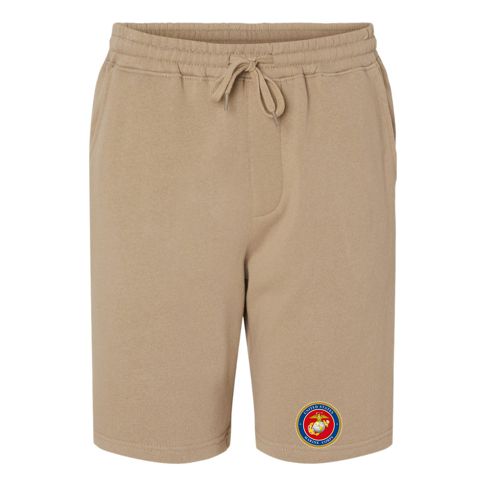 Men's USMC Emblem Independent Trading Co Midweight Fleece Shorts