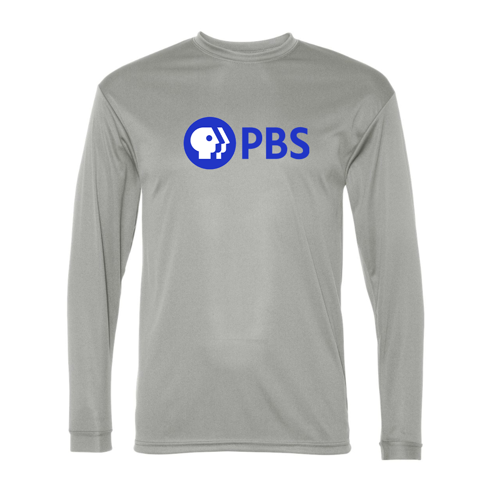 Men's PBS Blue Performance Long Sleeve T-Shirt