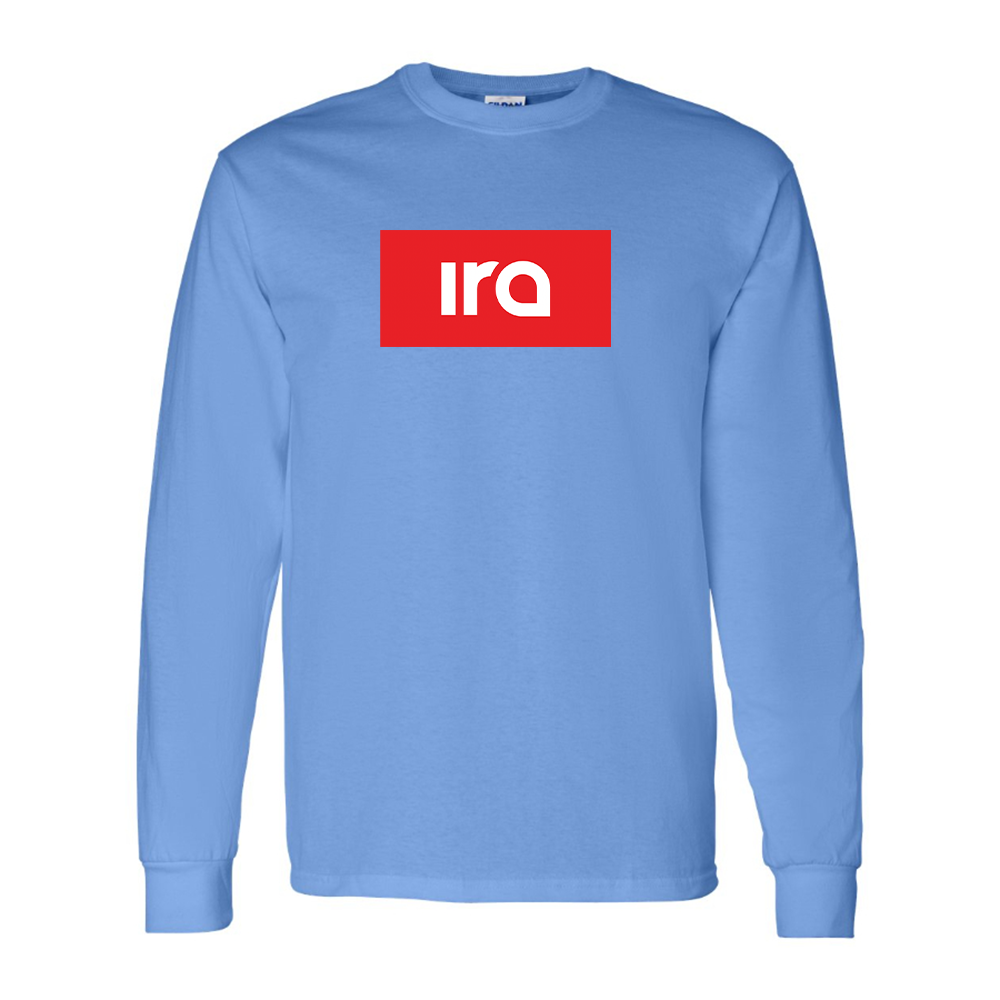Men's IRA Logo Cotton Long Sleeve T-Shirt