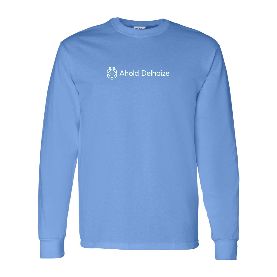Men's Ahold Delhaize Vertical Logo Cotton Long Sleeve T-Shirt