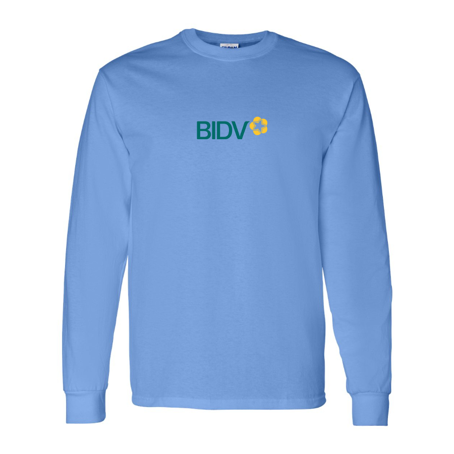 Men's BIDV Logo Cotton Long Sleeve T-Shirt