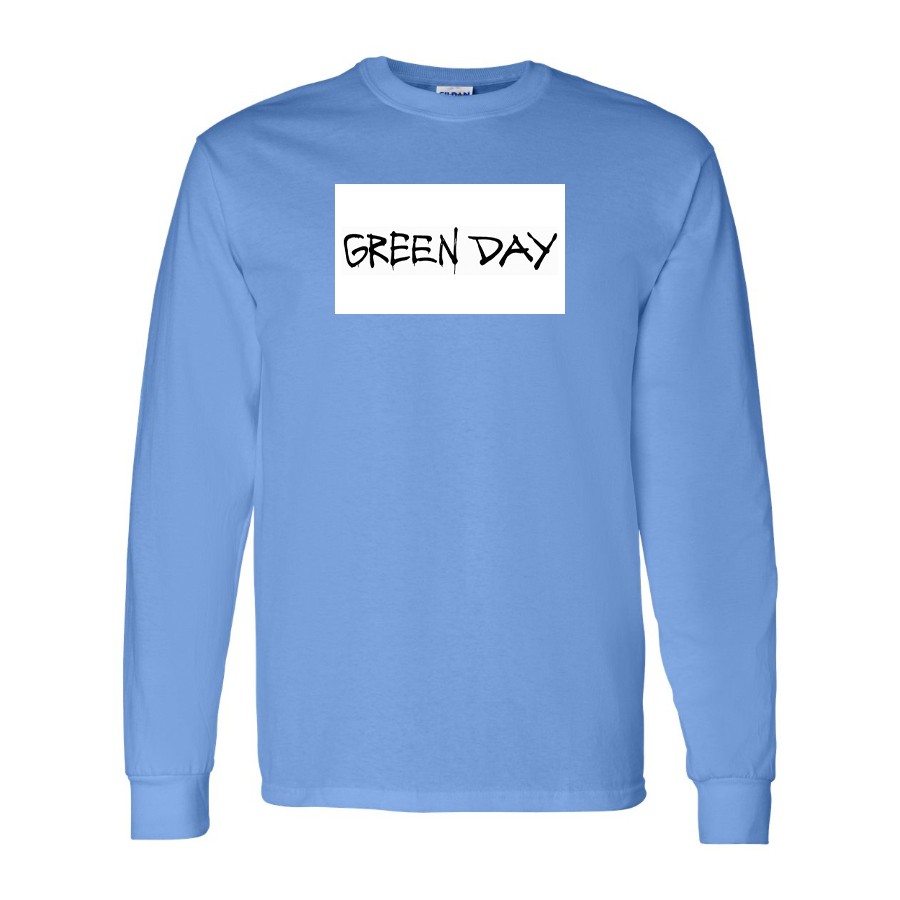 Men's Green Day Logo Cotton Long Sleeve T-Shirt