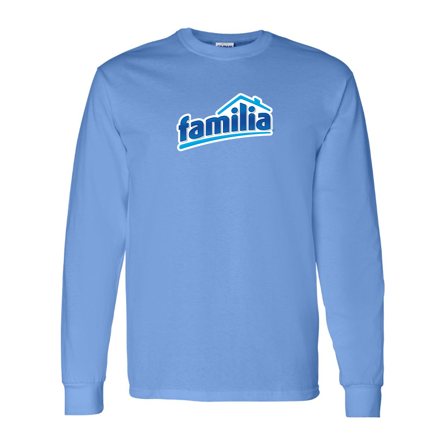 Men's Familia Logo Cotton Long Sleeve T-Shirt