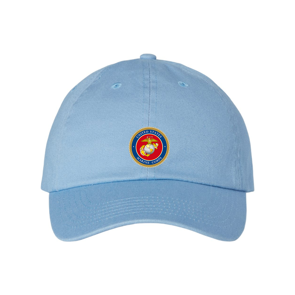 USMC Emblem Valucap Adult Bio-Washed Classic Dad Hat
