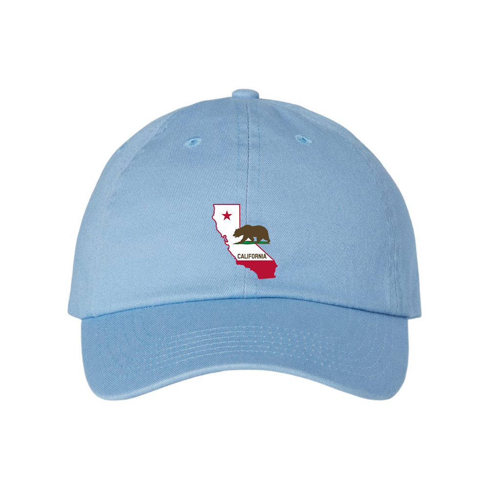 California Bear Map Valucap Adult Bio-Washed Classic Dad Hat