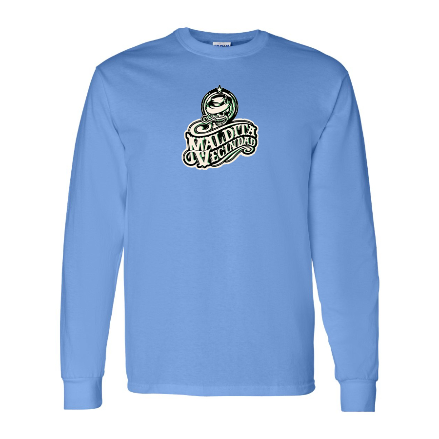 Men's Maldita Vecindad Logo Cotton Long Sleeve T-Shirt