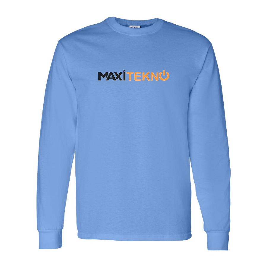 Men's Maxitekno Logo Cotton Long Sleeve T-Shirt