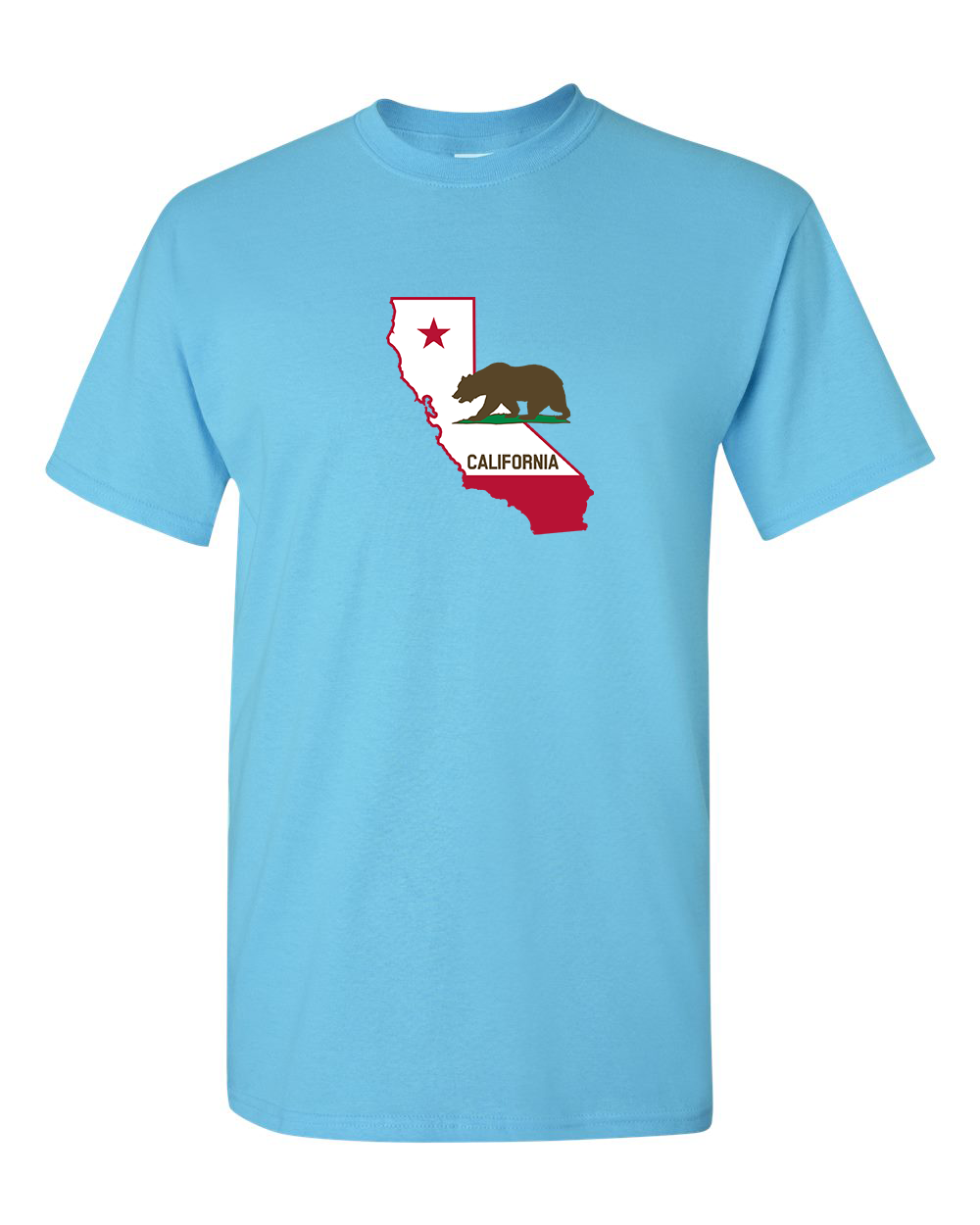 Men's California Bear Map Gildan Heavy Cotton T-Shirt