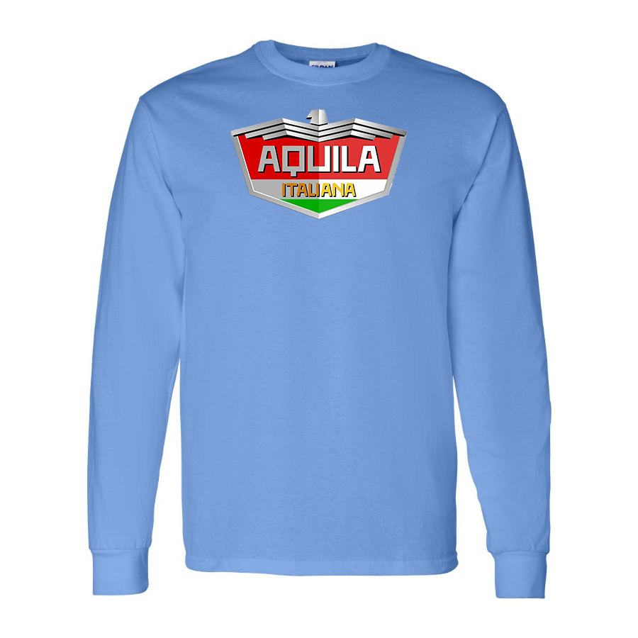 Men's Aquila Italiana Logo Cotton Long Sleeve T-Shirt