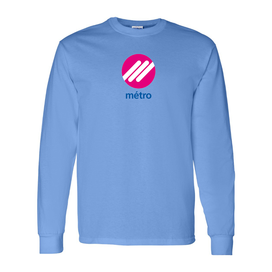 Men's Lausanne Métro Logo Cotton Long Sleeve T-Shirt
