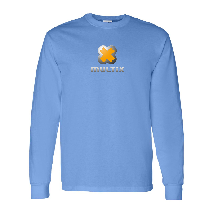 Men's Multix Logo Cotton Long Sleeve T-Shirt