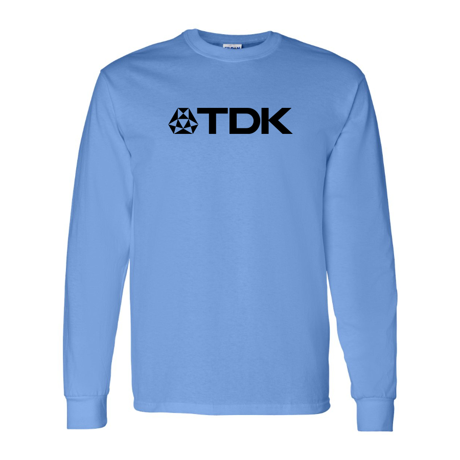 Men's TDK Logo Cotton Long Sleeve T-Shirt