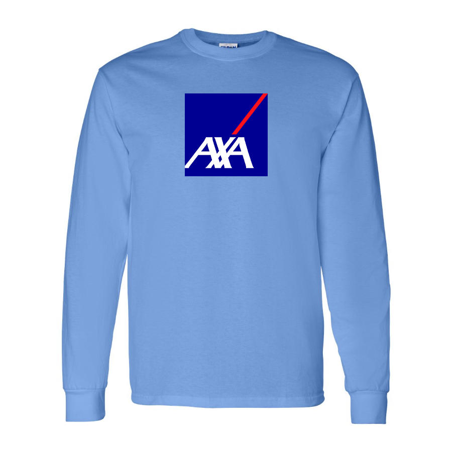 Men's Axa Logo Cotton Long Sleeve T-Shirt