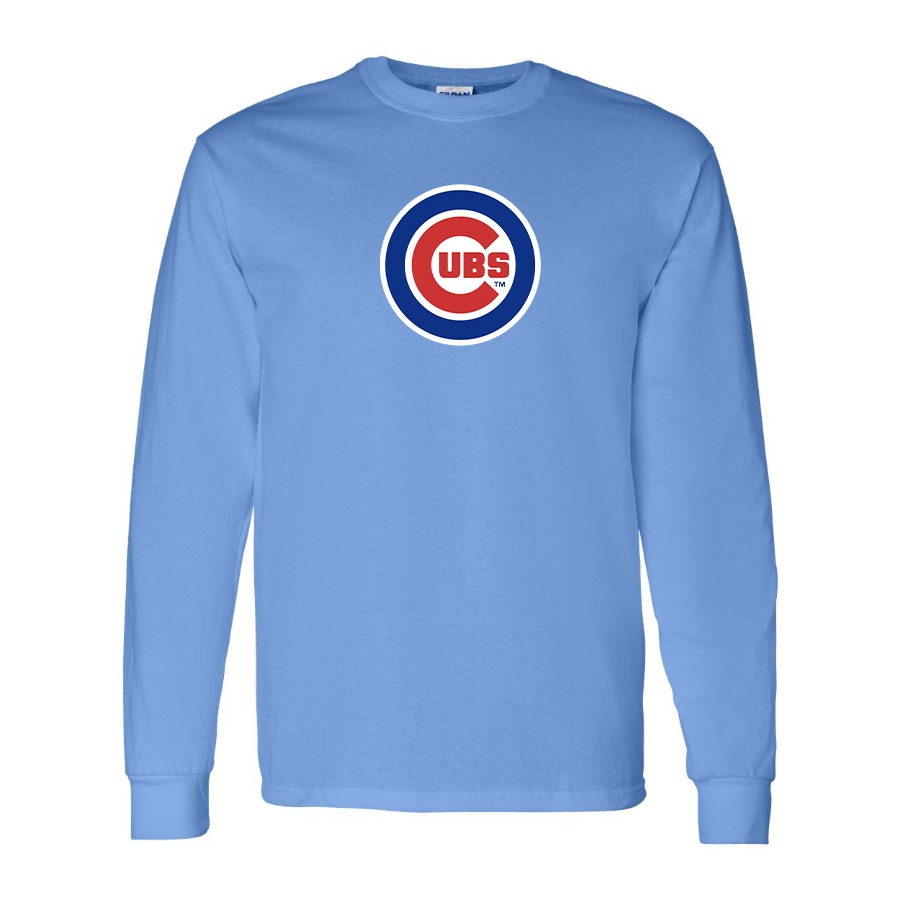Men's Chicago Cubs Logo Cotton Long Sleeve T-Shirt