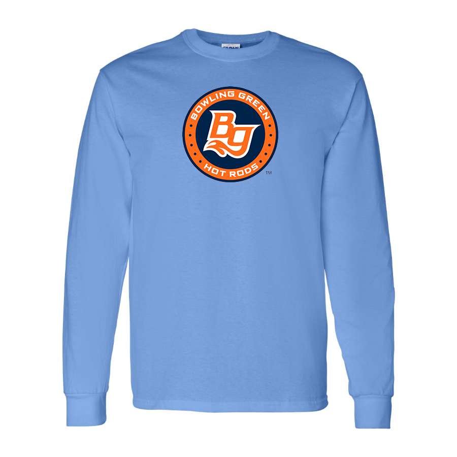 Men's Bowling Green Hot Rods Logo Cotton Long Sleeve T-Shirt