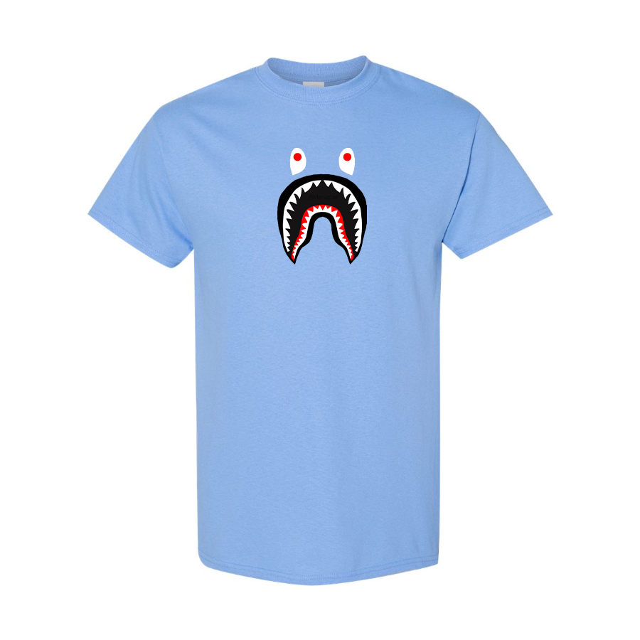 Men's BAPE Shark Logo Cotton T-Shirt