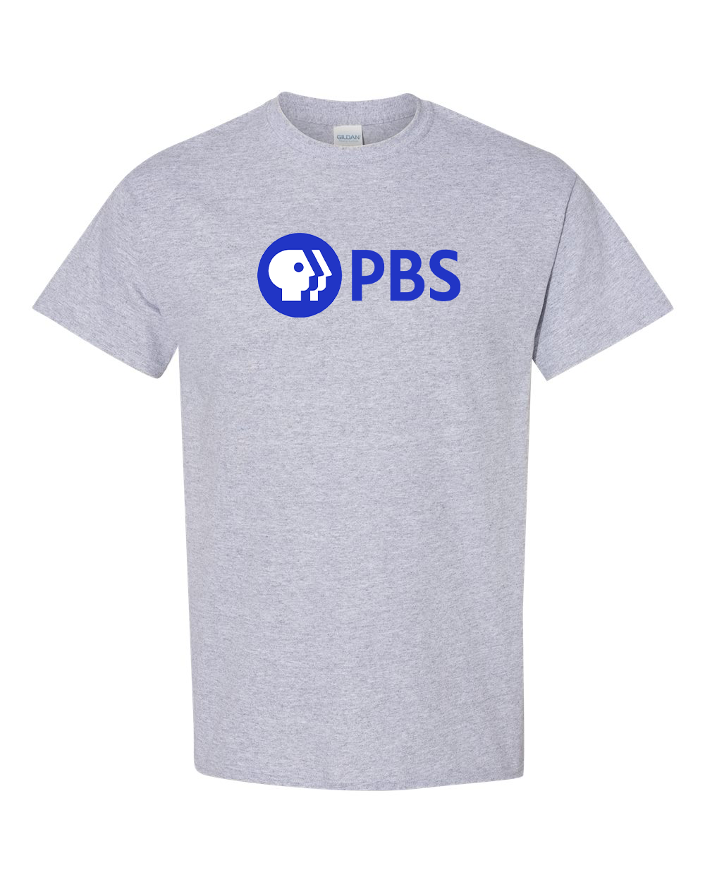 Men's PBS Blue Gildan Heavy Cotton T-Shirt