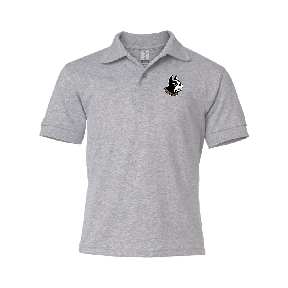 Youth Woffrd Terriers Gildan Dry Blend Jersey Polo