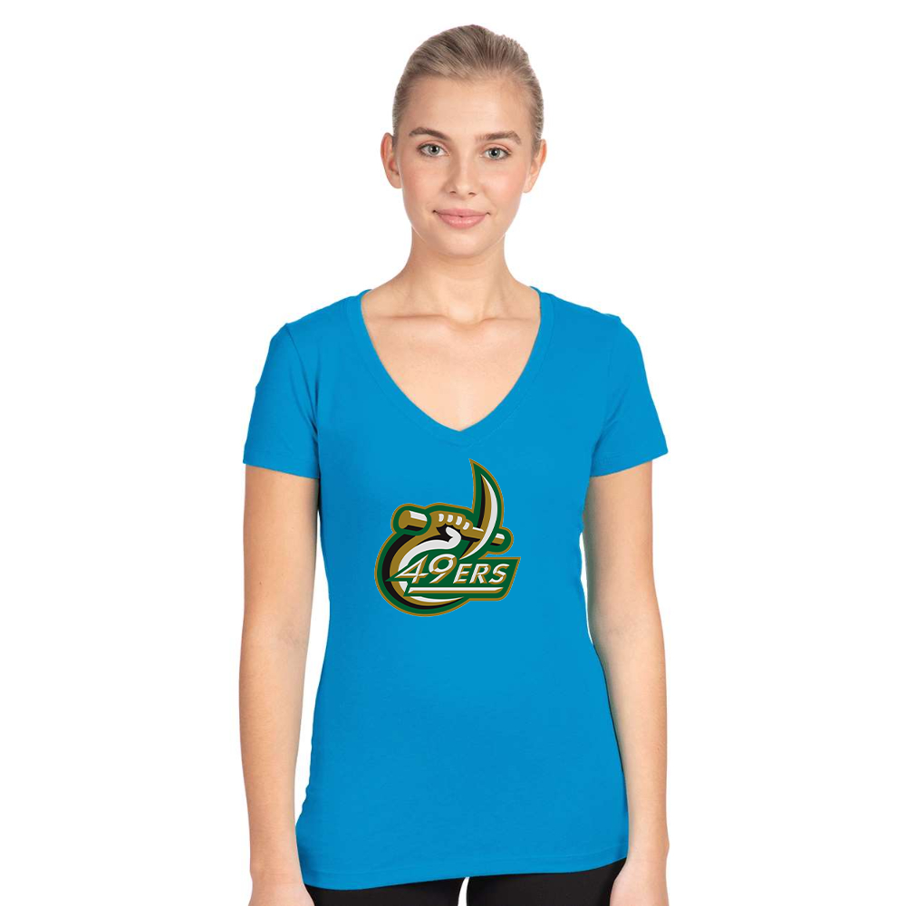 Women's Charlotte 49ers Next Level V-Neck T-Shirt