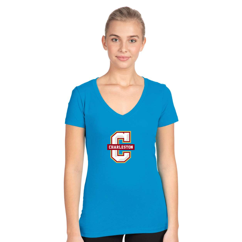 Women's Charleston Cougars Next Level V-Neck T-Shirt