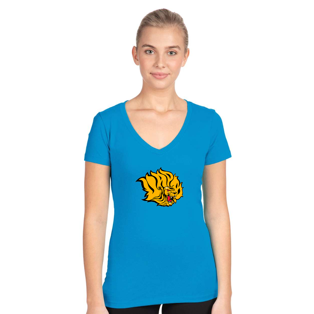 Women's Arkansas PB Golden Lions Next Level V-Neck T-Shirt