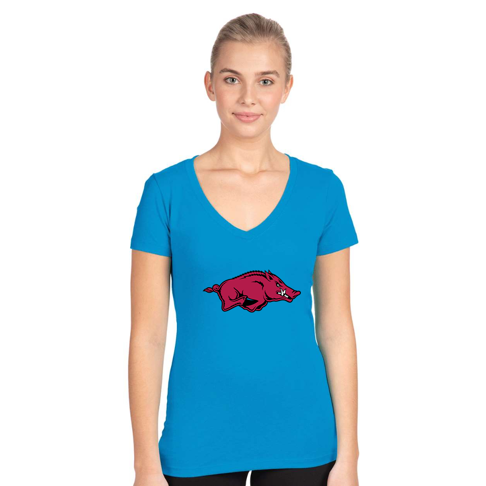 Women's Arkansas Razorbacks Next Level V-Neck T-Shirt