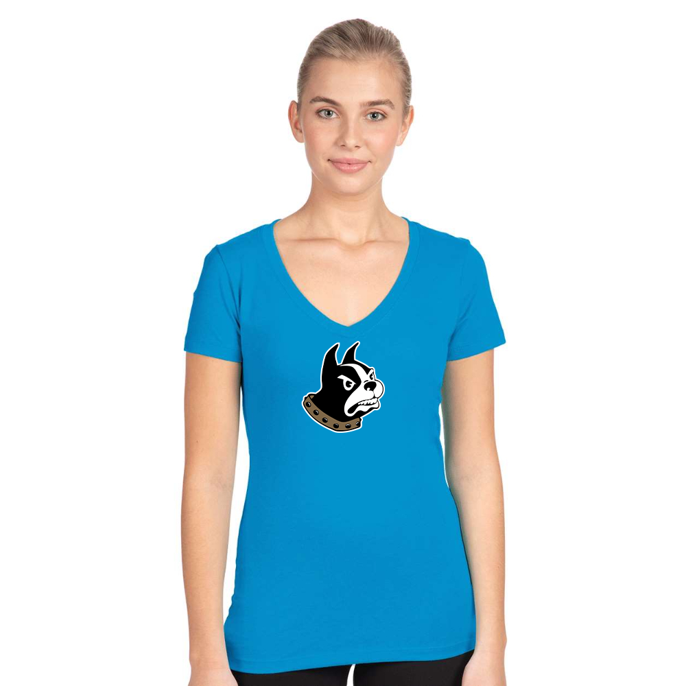 Women's Woffrd Terriers Next Level V-Neck T-Shirt