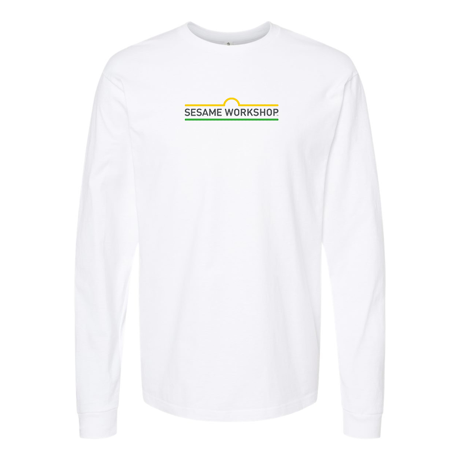 Men's Sesame Workshop Logo Cotton Long Sleeve T-Shirt