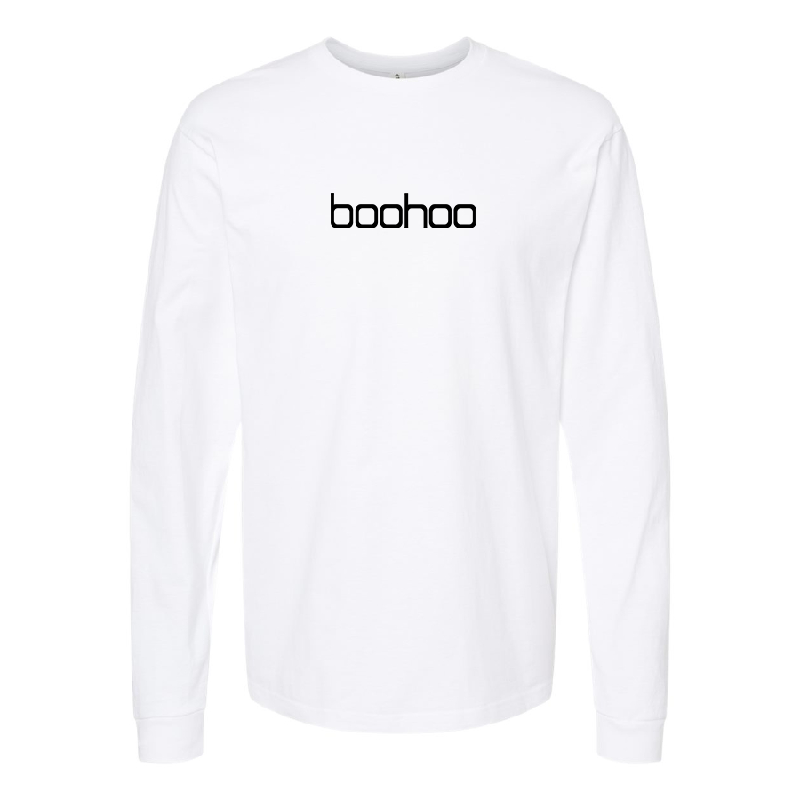 Men's Boohoo Logo Cotton Long Sleeve T-Shirt