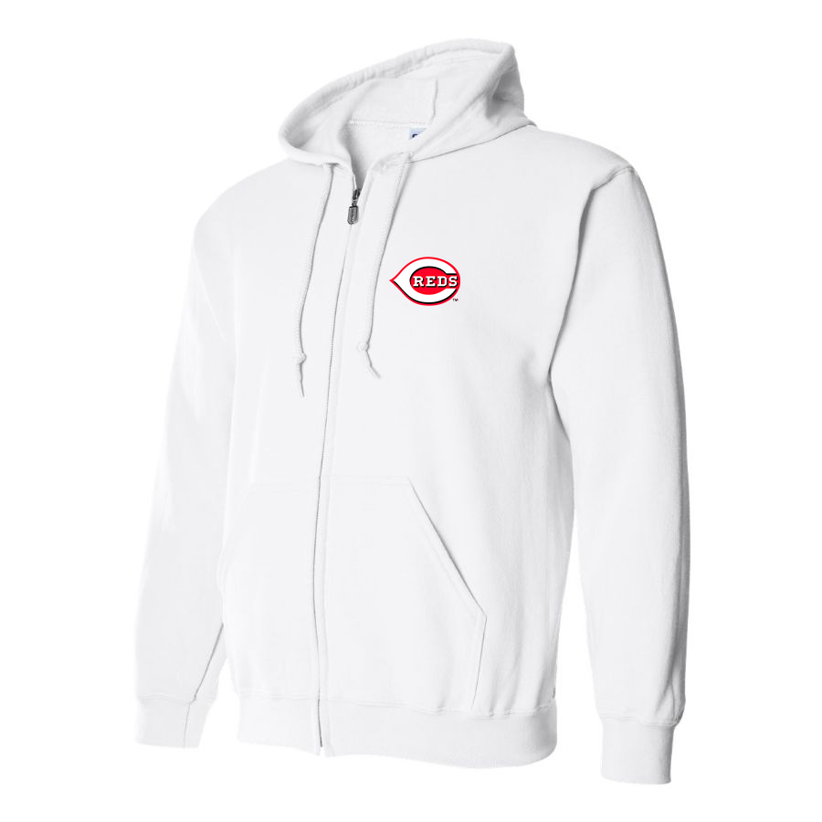 Men's Cincinnati Reds Logo Zipper Hoodie