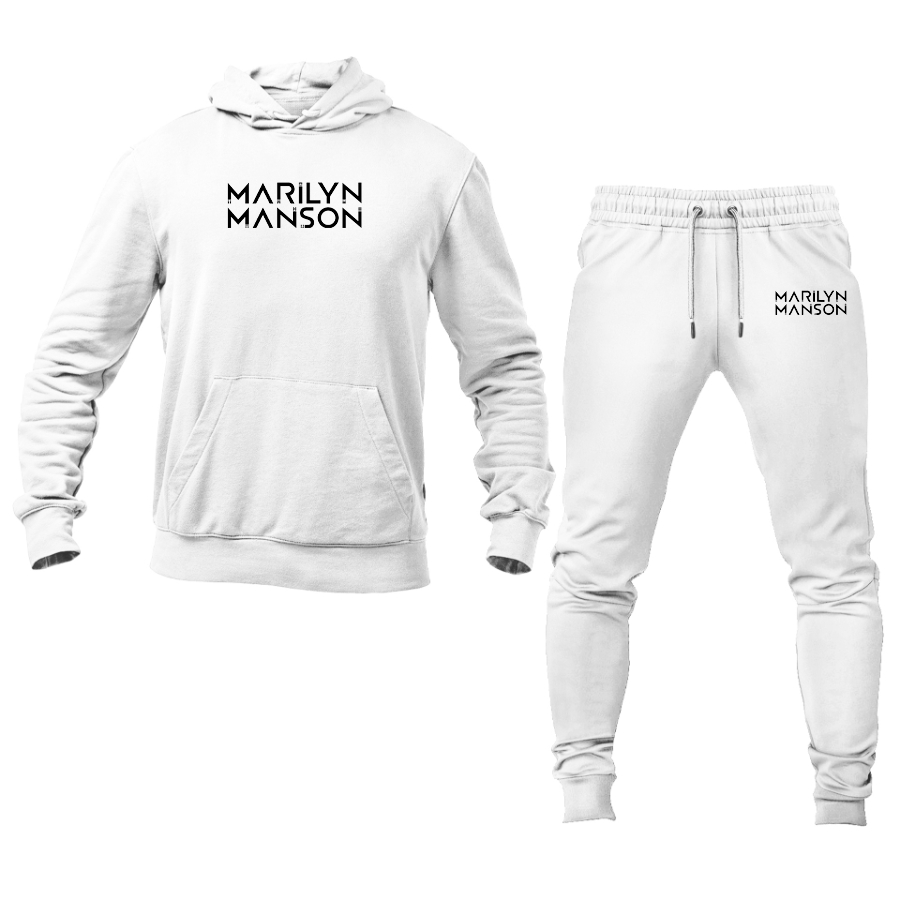 Men's Marilyn Manson Logo Hoodie Joggers Set