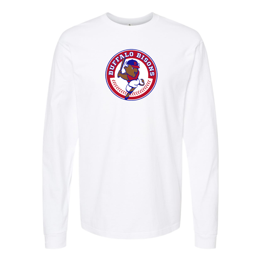 Men's Buffalo Bisons Logo Cotton Long Sleeve T-Shirt
