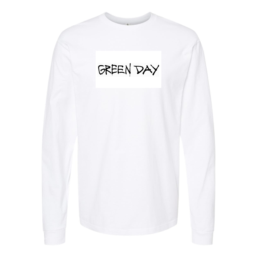 Men's Green Day Logo Cotton Long Sleeve T-Shirt