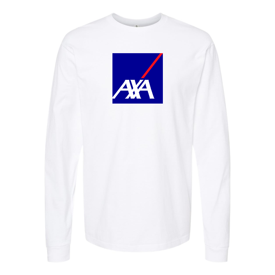 Men's Axa Logo Cotton Long Sleeve T-Shirt