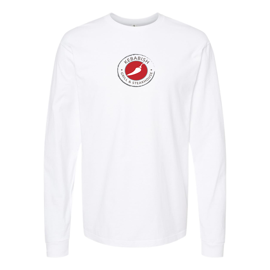 Men's Kebabish Grill & Steakhouse Logo Cotton Long Sleeve T-Shirt