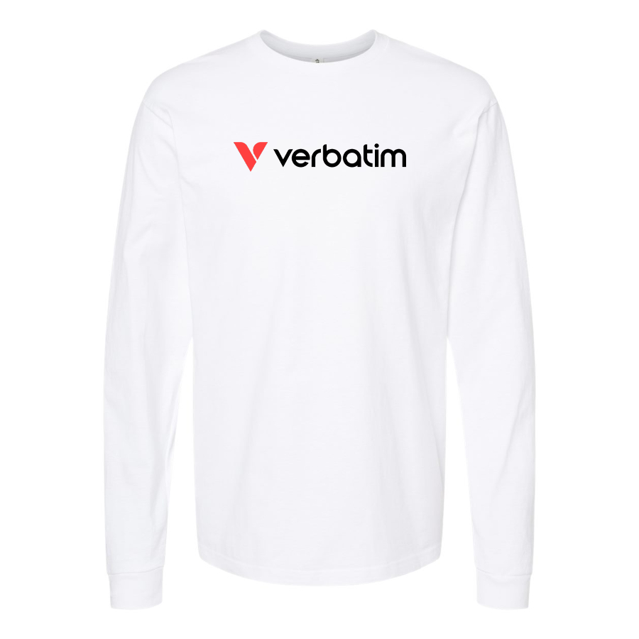 Men's Verbatim Logo Cotton Long Sleeve T-Shirt