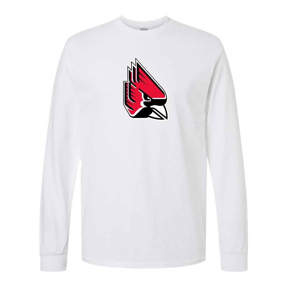 Men's Ball State Cardinals Gildan Heavy Cotton Long Sleeve T-Shirt