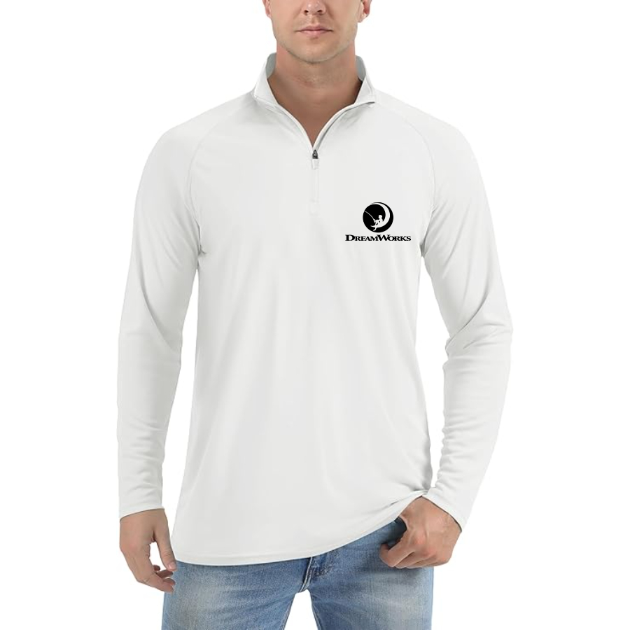 Men's Dreamworks Lightweight Quarter-Zip Athletic Shirt Long Sleeve Performance Wear