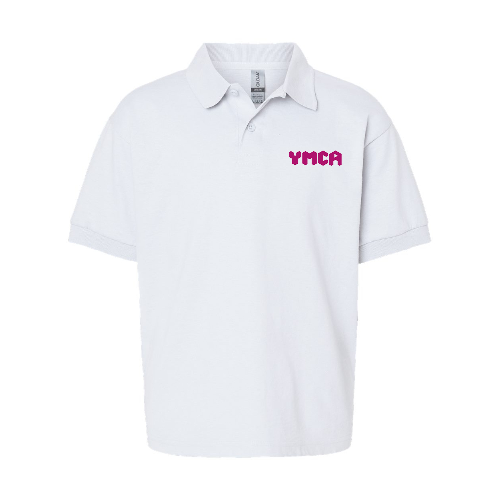 Youth YMCA Mauve Gildan Dry Blend Jersey Polo