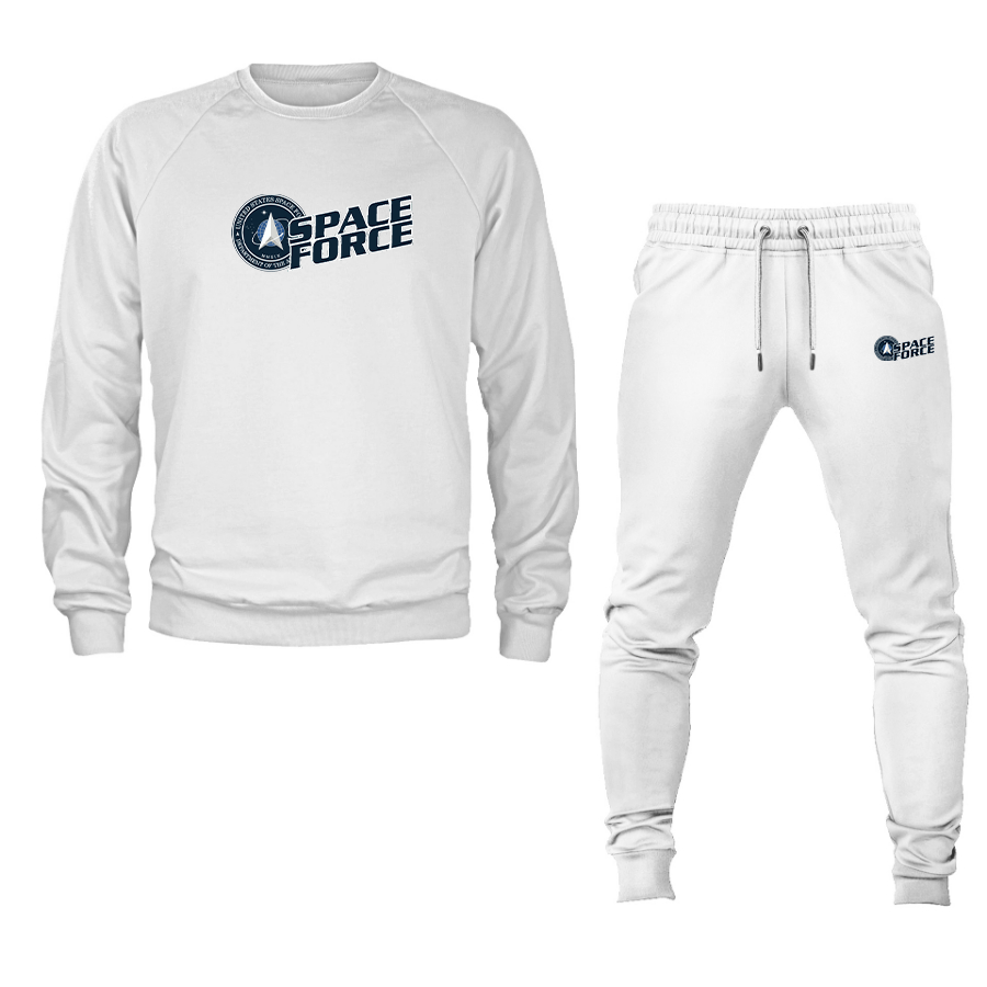 Men's Space Force Crewneck Sweatshirt Joggers Suit