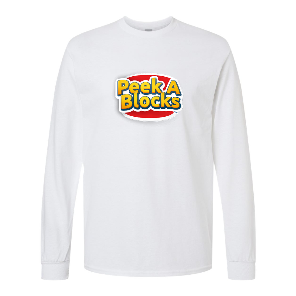 Men's Peek A Blocks Gildan Heavy Cotton Long Sleeve T-Shirt