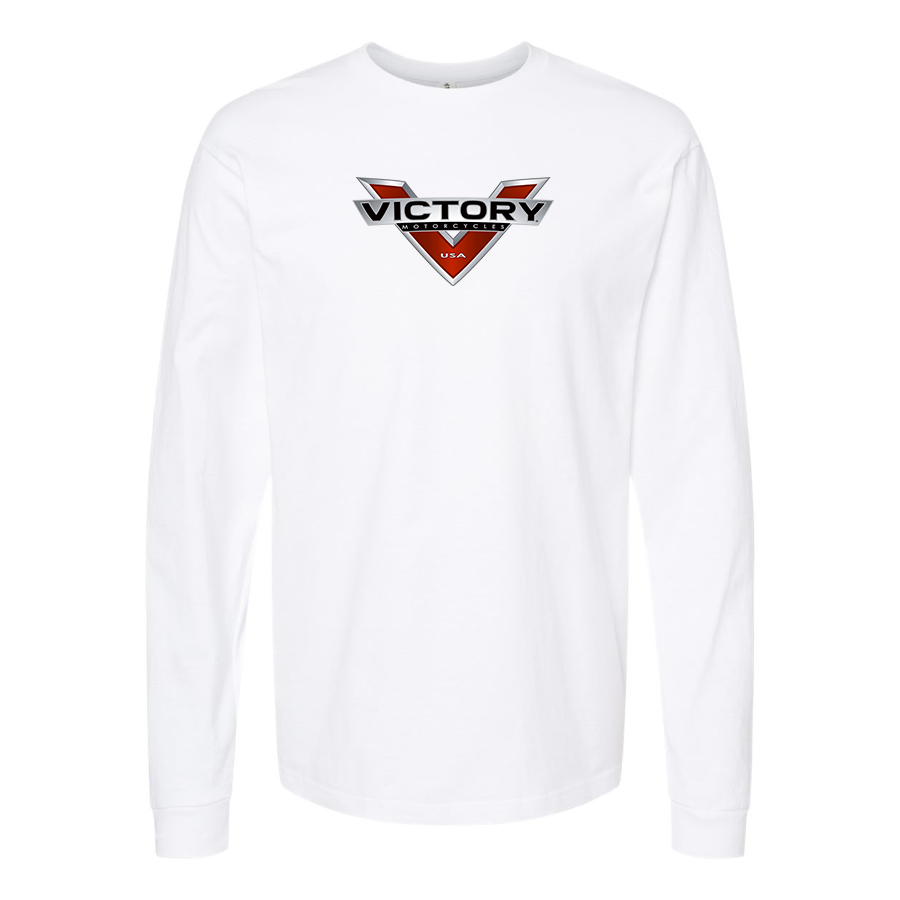Men's Victory Logo Cotton Long Sleeve T-Shirt